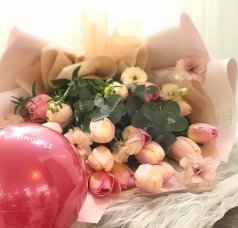 Сборный летний букет с доставкой в Южную Корею